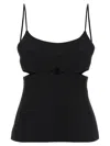 Victoria Beckham Cami Top With Cut-out Design And Spaghetti Straps In Black