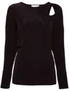 VICTORIA BECKHAM CUT-OUT JERSEY TOP