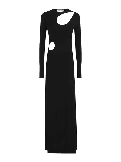 Victoria Beckham Cut-out Jersey Floorlength Dress In Black