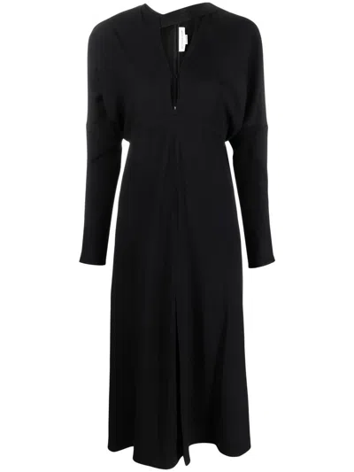 Victoria Beckham Cut-out Midi Dress In Black