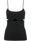 Victoria Beckham Cami Top With Cut-out Design And Spaghetti Straps In Black