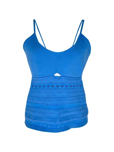 Pre-owned Victoria Beckham Cutout Cami Top In Blue