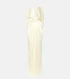 Victoria Beckham Robe Aus Satin In Beige