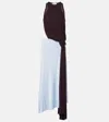 Victoria Beckham Knotted Cutout Jersey Midi Dress In Black