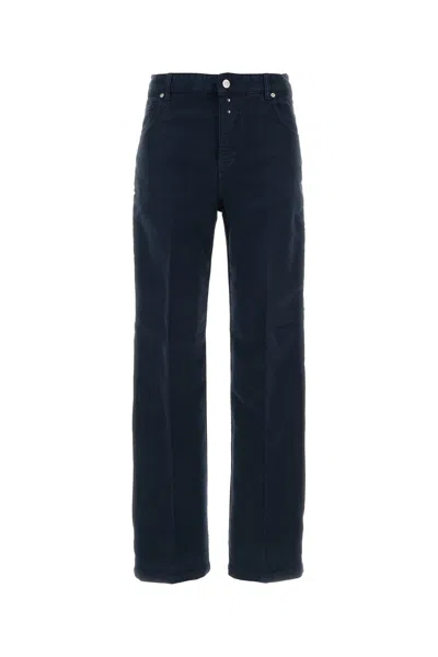 Victoria Beckham Dark Blue Cotton Julia Pant