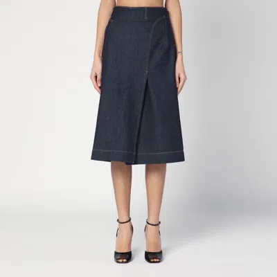 Victoria Beckham Dark Blue Denim Skirt