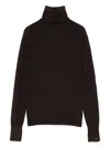 Victoria Beckham Fitted Silhouette Wool Turtleneck Sweater In Black
