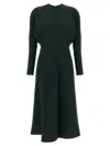 Victoria Beckham Dolman Viscose Blend Midi Dress In Black