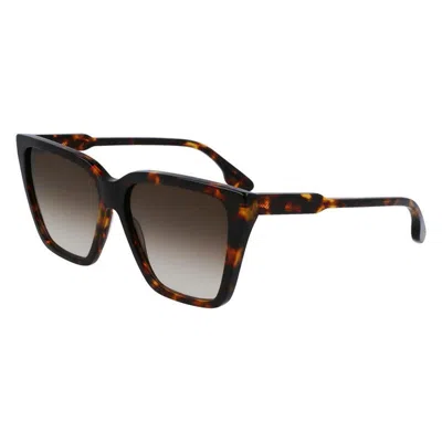 Victoria Beckham Dark Havana Acetate Sunglasses