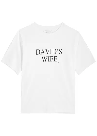 Victoria Beckham David's Wife Cotton T-shirt In White