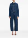Victoria Beckham Denim Button-up Jacket In Blue