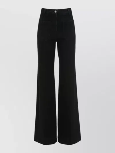 Victoria Beckham Denim High-rise Wide-leg Jeans In White
