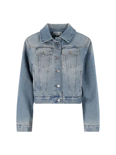 Victoria Beckham Denim Jacket In Light Blue