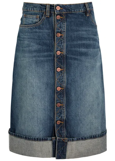 Victoria Beckham Denim Midi Skirt