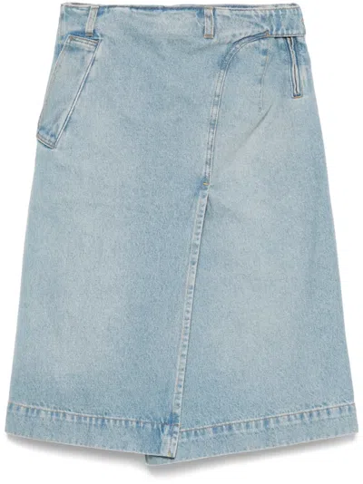 VICTORIA BECKHAM DENIM MIDI SKIRT