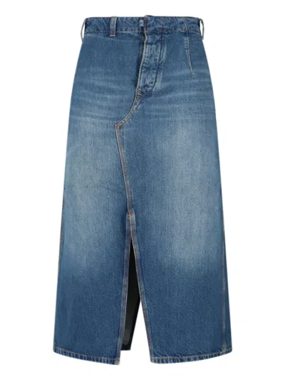 VICTORIA BECKHAM DENIM MIDI SKIRT