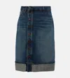 VICTORIA BECKHAM DENIM MIDI SKIRT