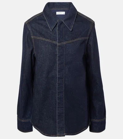 Victoria Beckham Denim Shirt In Blau