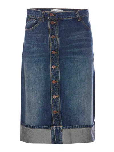 Victoria Beckham Denim Midi Skirt