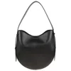 Victoria Beckham Curved Smooth Shoulder Strap Side Buckle Bag In Black
