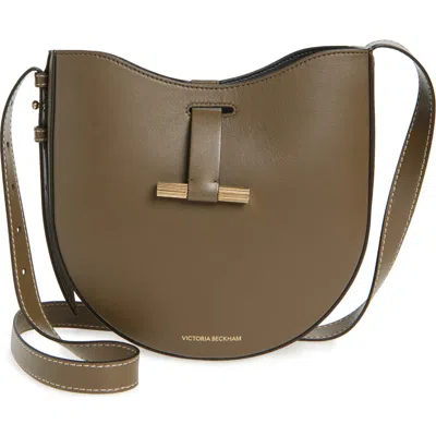 Victoria Beckham Dia Leather Crossbody In Brown