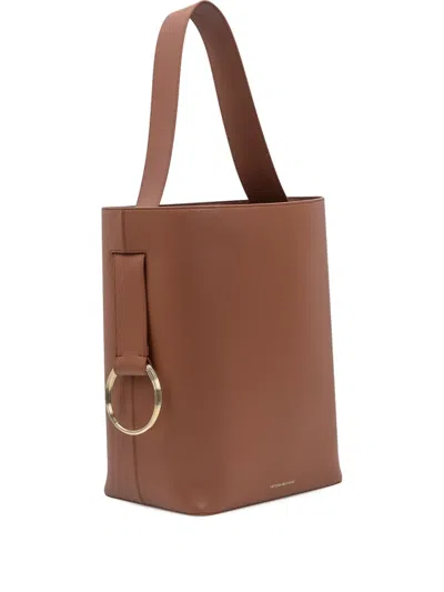 Victoria Beckham Dia Open-top Tote Bag In Brown