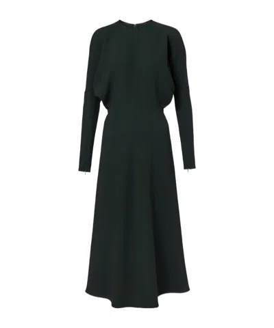 Victoria Beckham Dolman Cady Midi Dress In Green