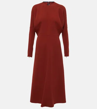 Victoria Beckham Dolman Cady Midi Dress In Orange