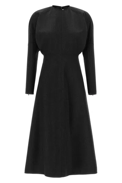 Victoria Beckham Dolman-sleeve A-line Midi Dress In Black