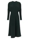 Victoria Beckham Dolman Viscose Blend Midi Dress In Green