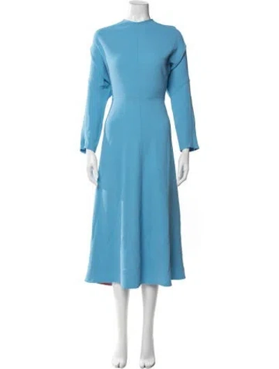 Pre-owned Victoria Beckham Dolman Midi Dress Midi Length Dress In Blue