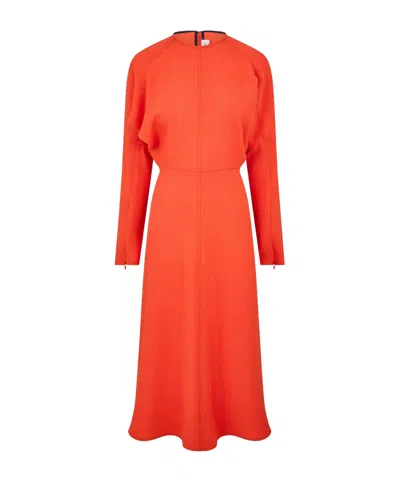 Victoria Beckham Dolman Midi Dress In Orange