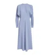 Victoria Beckham 'seam Detailing Midi Sleeve Dress' In Purple