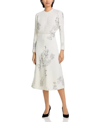 Victoria Beckham Dolman Midi Dress In White