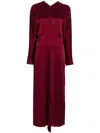 Victoria Beckham Dolman-sleeves Midi Dress In Red