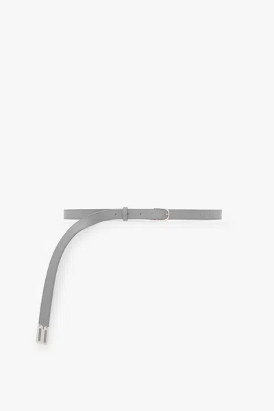 Victoria Beckham Dorian B Finite Belt In Magnesium Soft Leather In Gray
