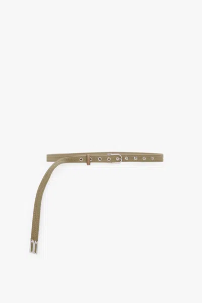 Victoria Beckham Dorian B Finite Belt In Sand Webbing In Brown