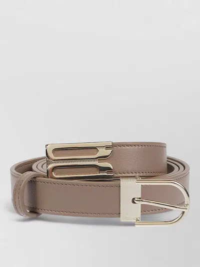Victoria Beckham Dorian B Slim Belt Adjustable Length In Brown