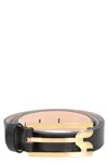 Victoria Beckham Dorian Belt In Leather In Black