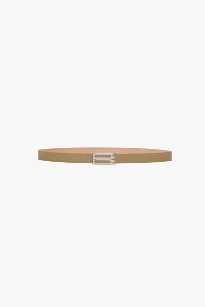 Victoria Beckham Dorian Belt Silver Buckle In Metallic