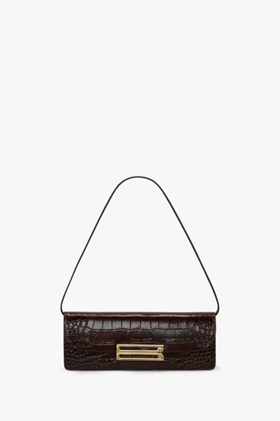 Victoria Beckham Dorian East-west Clutch In Brown