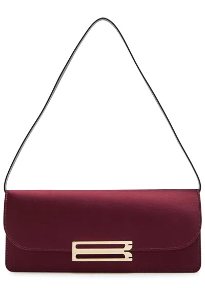 Victoria Beckham Dorian East-west Satin Clutch In Pink