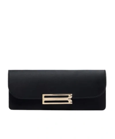 Victoria Beckham Dorian East-west Satin Clutch In Nude