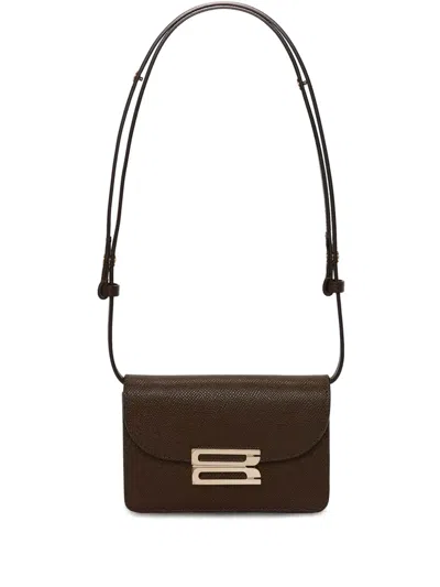 Victoria Beckham Dorian Embossed Leather Shoulder Bag In Green