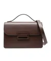 Victoria Beckham Dorian Foldover Top Shoulder Bag In Brown
