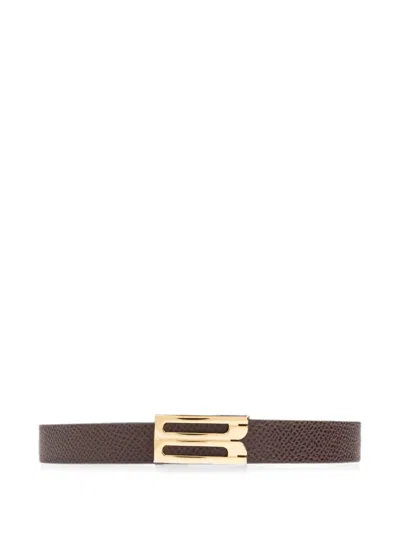 Victoria Beckham Dorian Frame Belt In Brown