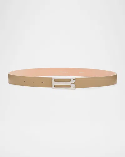 Victoria Beckham Dorian Frame Belt In Shiny Leather In Multi