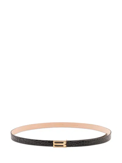 Victoria Beckham Dorian Frame Mini Belt In Black
