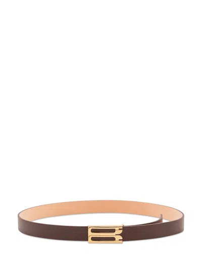 Victoria Beckham Dorian Frame Mini Belt In Dark Burgundy
