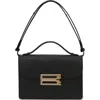 Victoria Beckham Shoulder Bag With Adjustable Strap And Gold-tone Hardware In Black